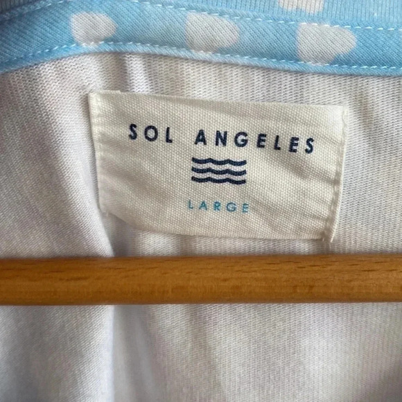 Anthro SOL Angeles heart print tie dye knit cozy soft pullover sweatshirt - Picture 7 of 7